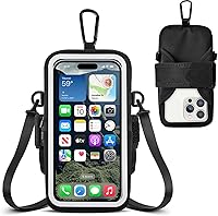 Vista 1 de Soporte para teléfono para correr, brazalete para teléfono celular, bolsa cruzada transparente para teléfono con correa ajustable, bolsa de brazo