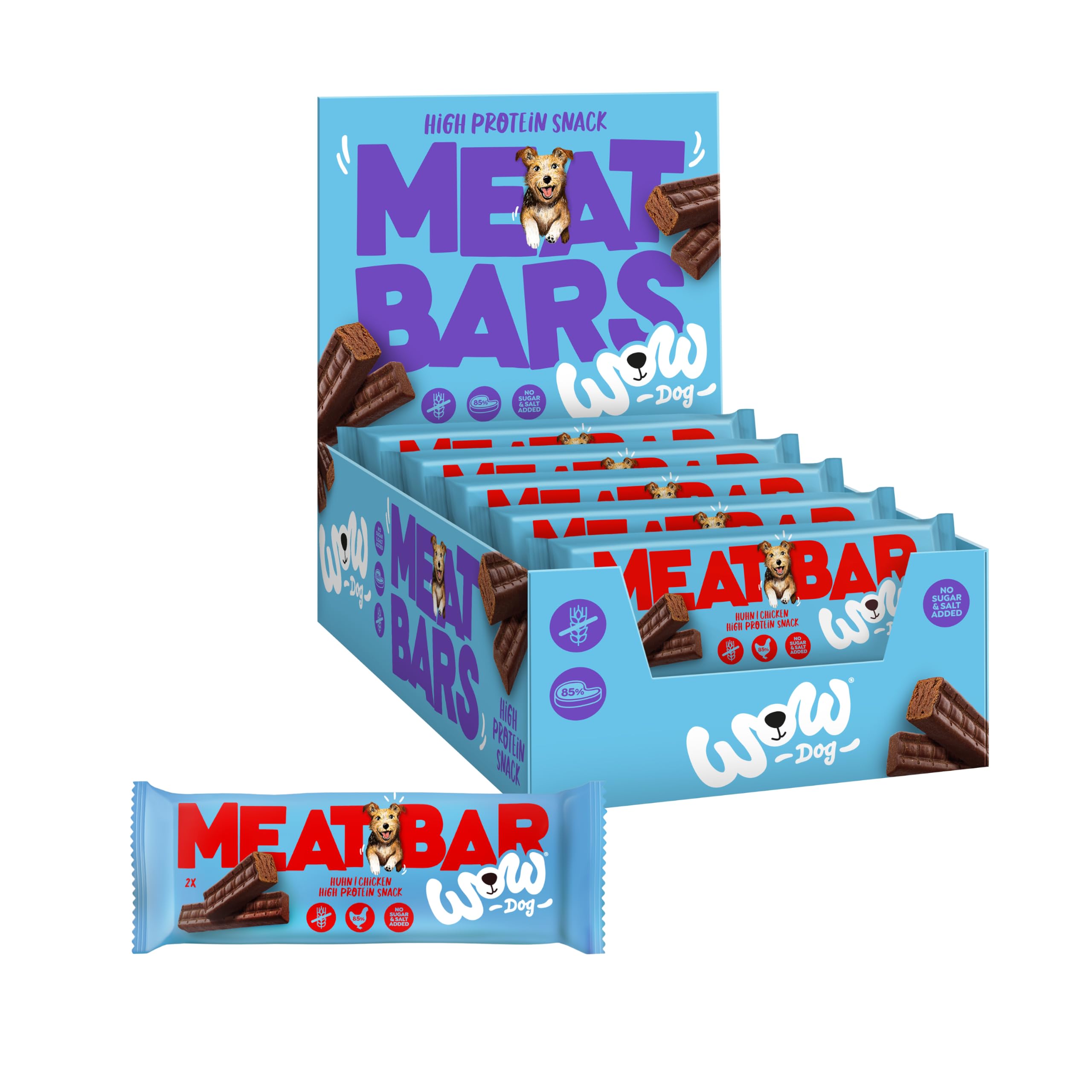 WOW Dog Meat Protein Bar Huhn 25 x 40g | ohne Getreide & Zucker