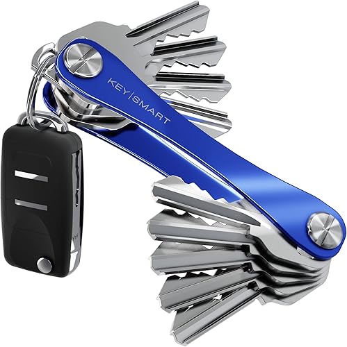 KeySmart Portallaves compacto y minimalista de tamaño de bolsillo con tornillos de expansión portallaves EDC con accesorio de llavero para llavero