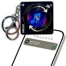 Black NFC Keychain for Music & Shopify ADHD Stress Relief Toy