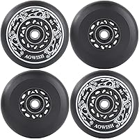 Vista 8 de Inline Skate Wheels Outdoor Asphalt Formula Aggressive Roller Blades Wheels 90a Roller Hockey Replacement Wheels with Bearings ABEC-9 and Floating