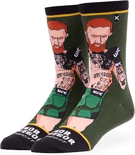 Conor McGregor Crew Socks - UFC Fighter Novelty Apparel - Size Large - Comfy Cotton Blend - Fun Gift for MMA Fans