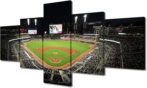 Miniatura 92 de Decoración de pared, lienzo para estadio deportivo de Estados Unidos, arte de pared moderno Fenway Park en Boston, arte de pared para oficina, sala