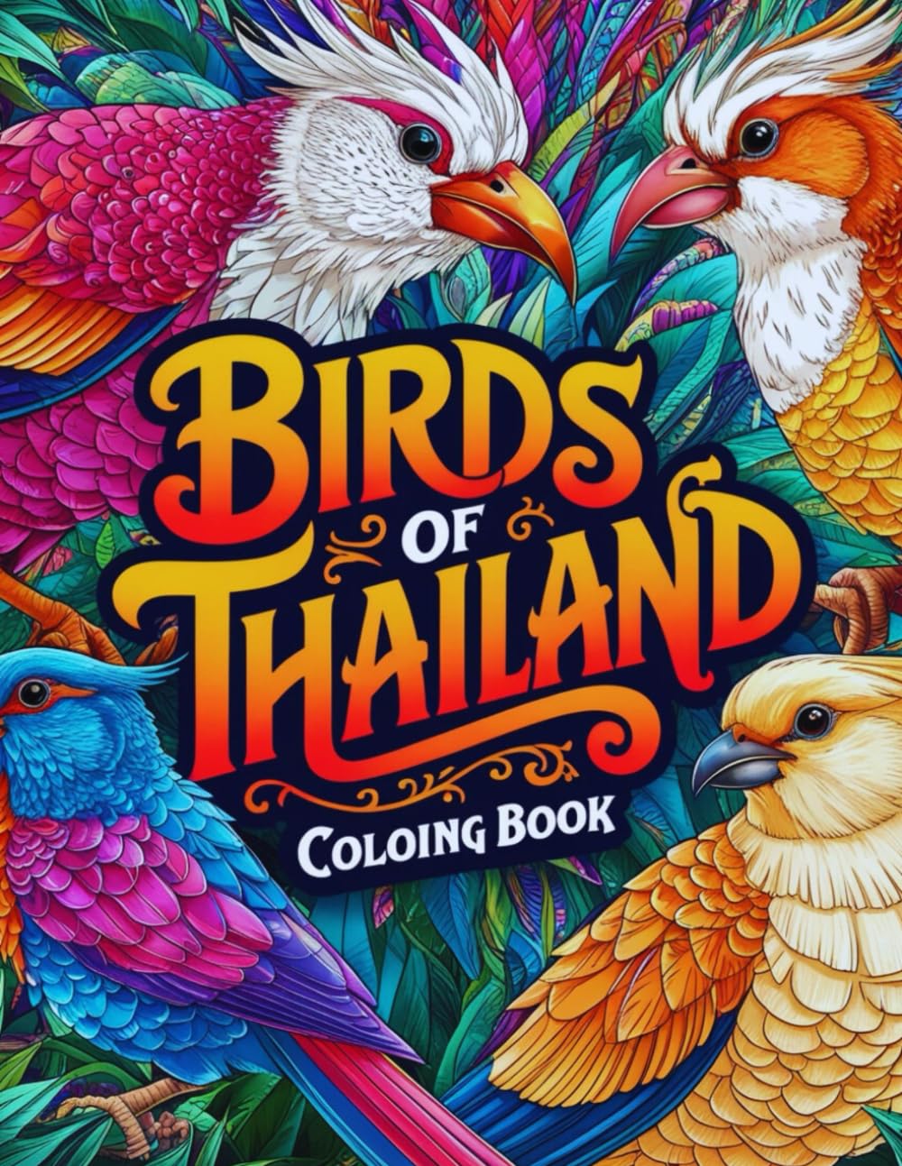 Birds of Thailand: Coloring Book