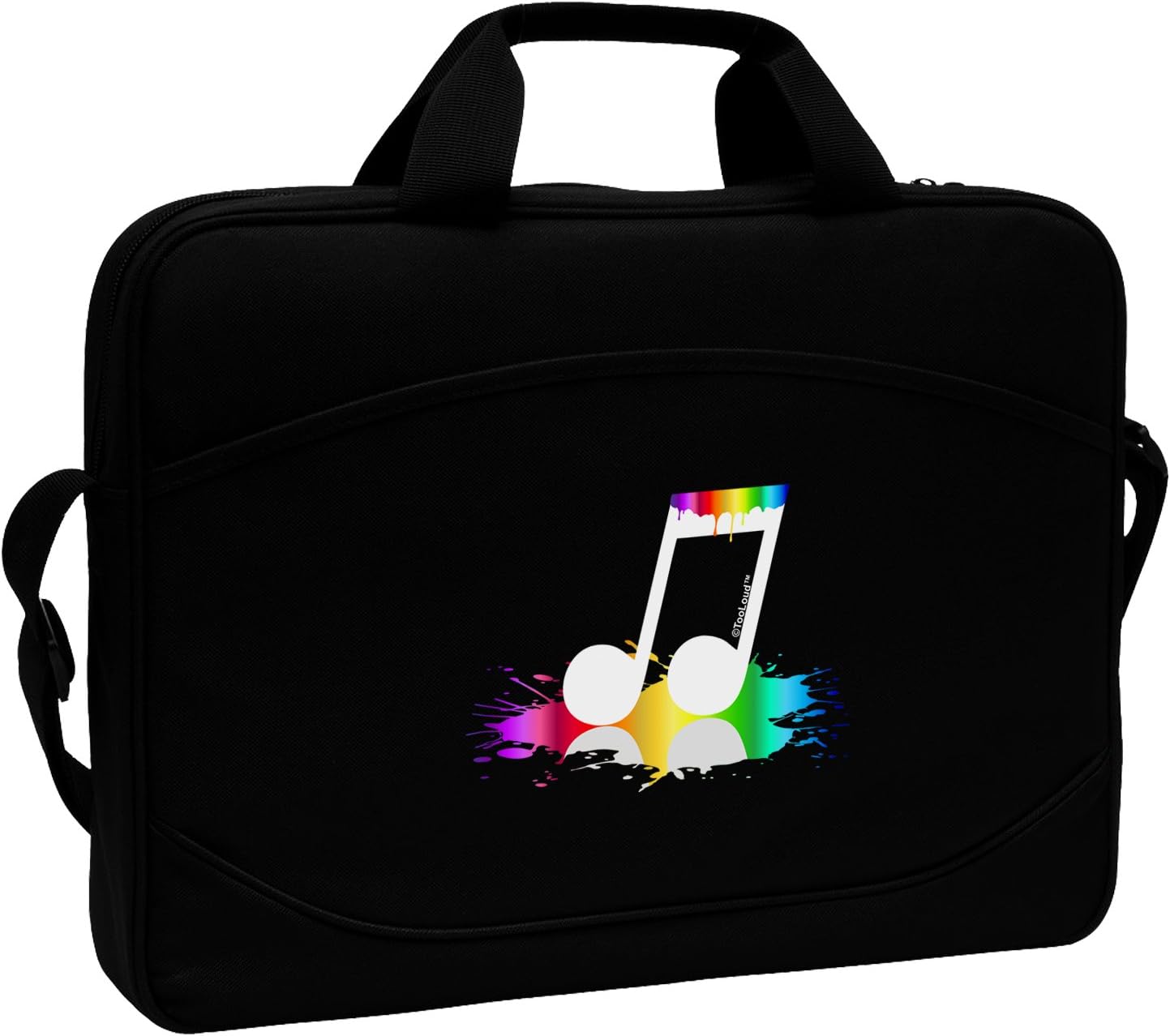 TooLoud Paint Music Note 15" Dark Laptop/Tablet Case Bag