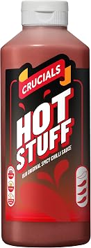 Crucials Hot Stuff Hot Chilli Sauce Squeezy Sauce 500ml Q