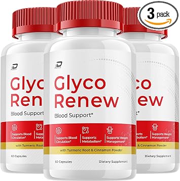 Glyco Renew Capsules, GlycoRenew Advanced Supplement, All Natural Formula to Maintain Healthy Levels, Maximum Strength Daily Formula, Glyco Renew Capsules Reviews 3 Pack - 180 Capsules