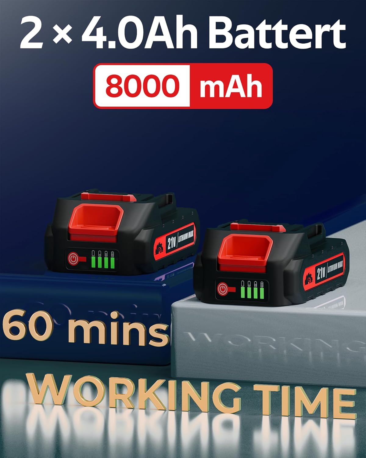 Electric Weed Wacker, 21V Weed Eater Battery Powered, Cordless String Trimmer Adjustable Height Electric Mower for Garden, Edger Lawn Tool