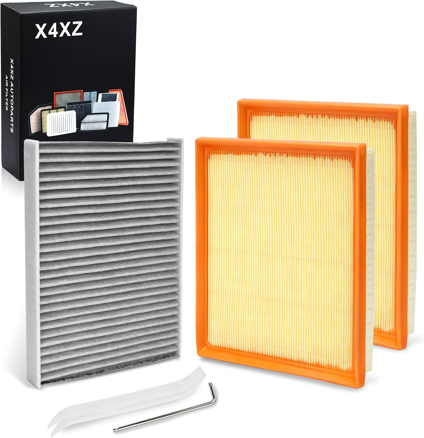 CA12963 87139-0C010 Engine & Cabin Air Filter Set Compatible with 2022-2025 Toyota Tundra 3.4L V6, 2023-2025 Toyota Sequoia 3.4L V6 Replace# 17801-F4010 WA11653 ST50165 CA12963 CAF15028C WP10652