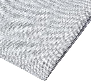 OLYCRAFT Light Gray Linen Speaker Grill Cloth 19.7x57.5 Inch Linen Speaker Fabric Dustproof Stereo Fabric Protective Dustproof Mesh Cloth Replacement for Home Stage Speakers Media KTV Boxes Repair