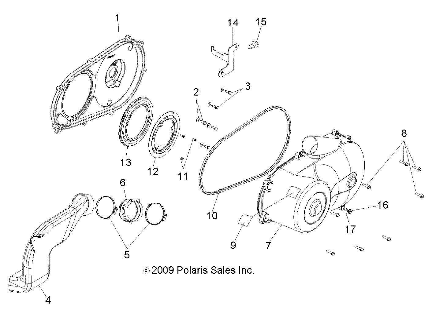 Amazon.com: Polaris Ranger Clutch Duct, Air Outlet, Genuine OEM 