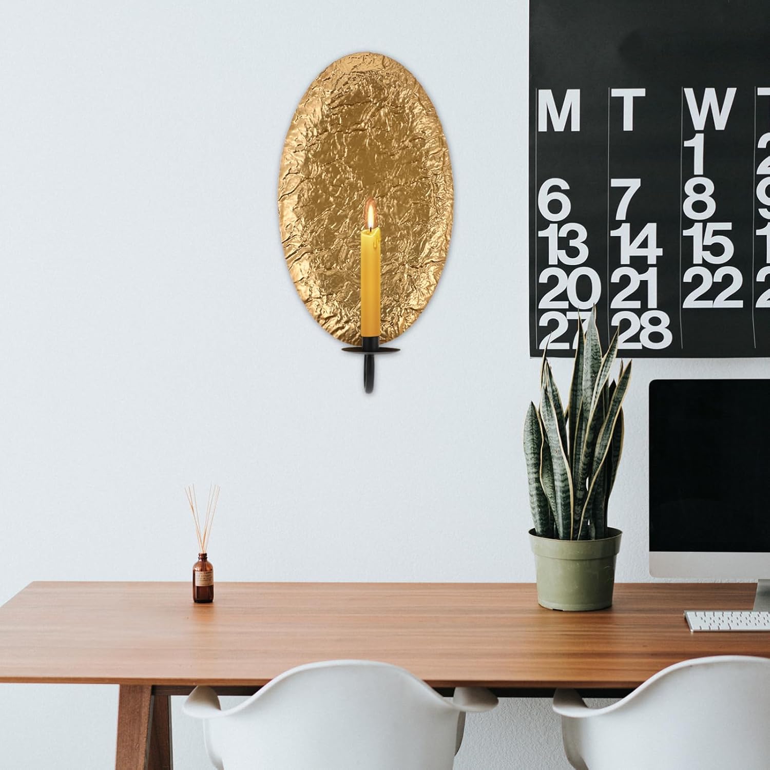 Alipis 1pcs Luxury Metal Wall Sconce Decorative Wall Candle Holder Gold Candle Holder for Living Room Mount