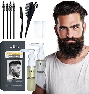 tingimento barba,Tingimento para Homens, Barba Orgânico e Hidratante | Reduz a cor da barba branca para cabelos e barba mais fortes e saudáveis, apenas para Fovolat