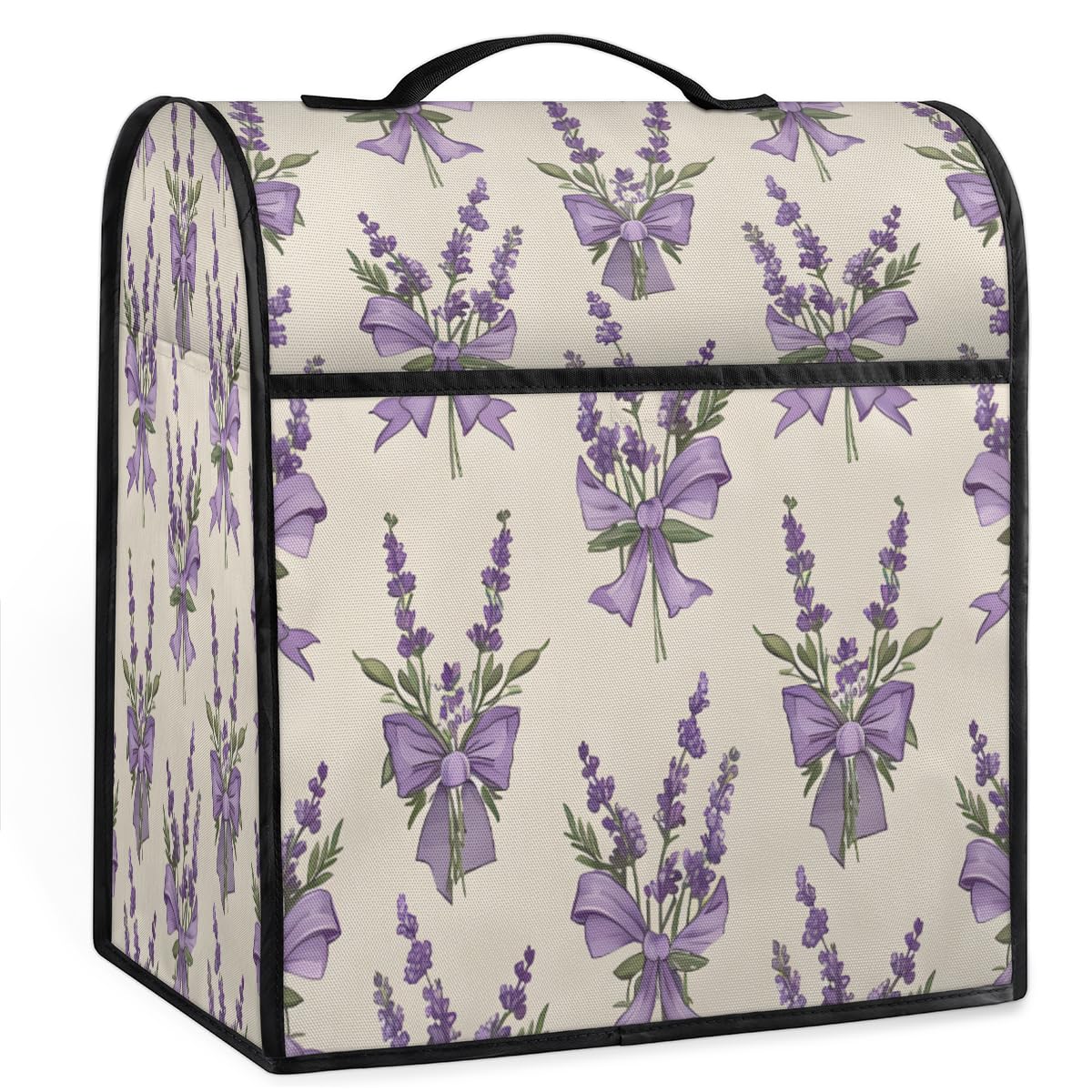 Coffee Maker Cover Lavender Flower Kitchen Appliance Covers Small Appliance Covers Blender Cover Juicer Cover Dust Covers for Kitchen Appliances with Top Handle and Pockets,Washable,B838