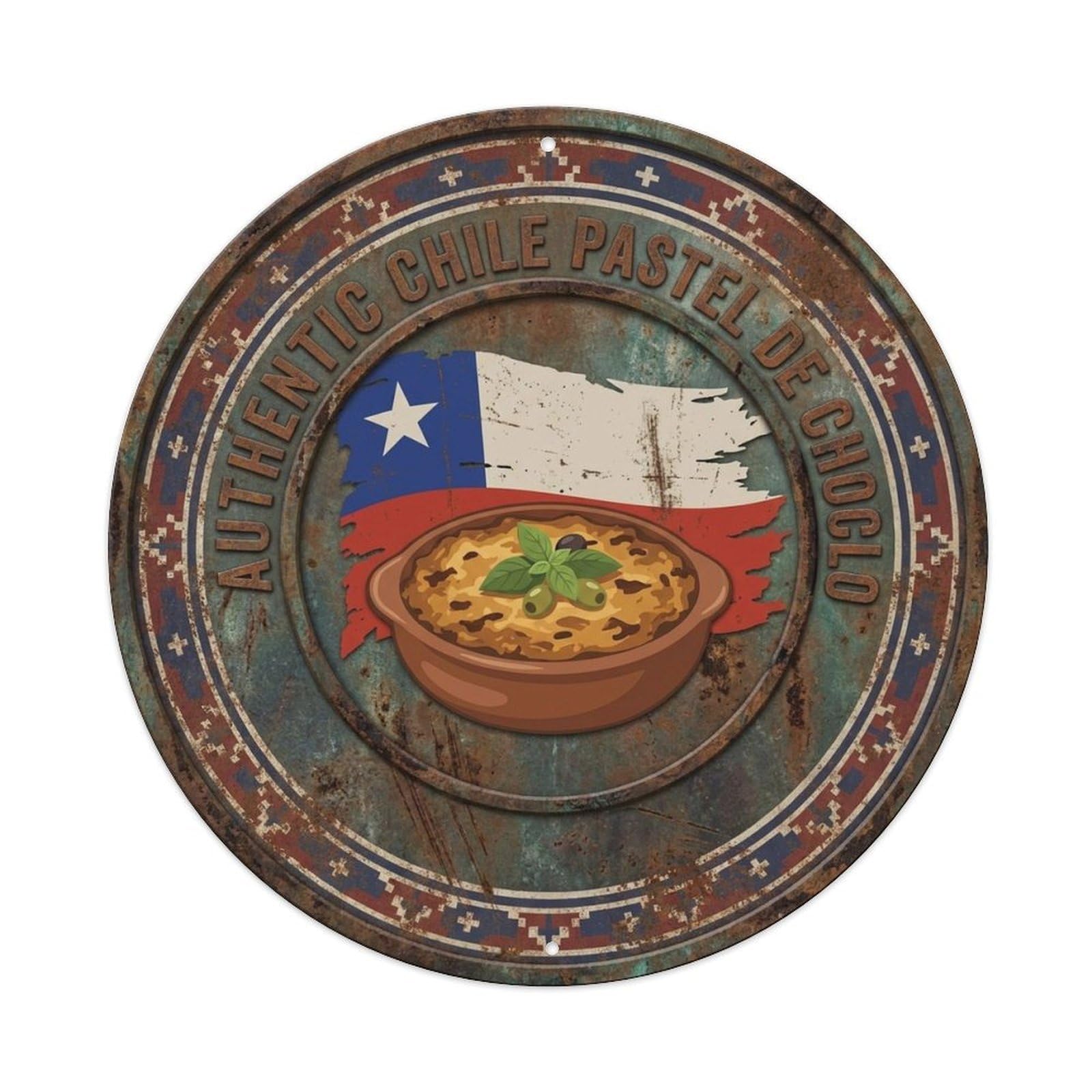Chile Travel Pastel De Choclo Chilean Savory Pie Metal Tin Sign