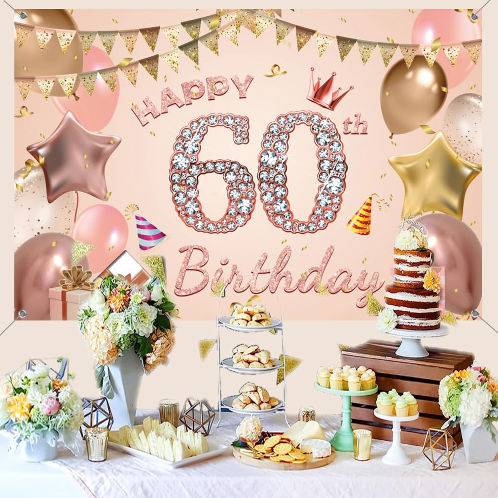 TUPARKA Lot De 6 Panneaux De Cour « Happy Birthday » Avec Piquets, Panneau De Cour Pour 60e