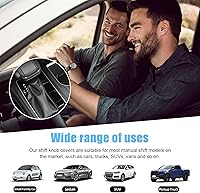Vista 6 de Funda para pomo de cambios de coche, cubierta para pomo de cambios para protección, funda para palanca de cambios de cuero manual/automático