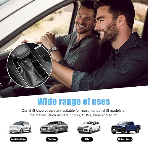 Miniatura 6 de Sylvil Car Shift Knob Dust Cover, Gear Shift Knob Cover for Protection, Leather ManualAutomatic Shifter Shift Boots Cover, Decorate Car Interior,