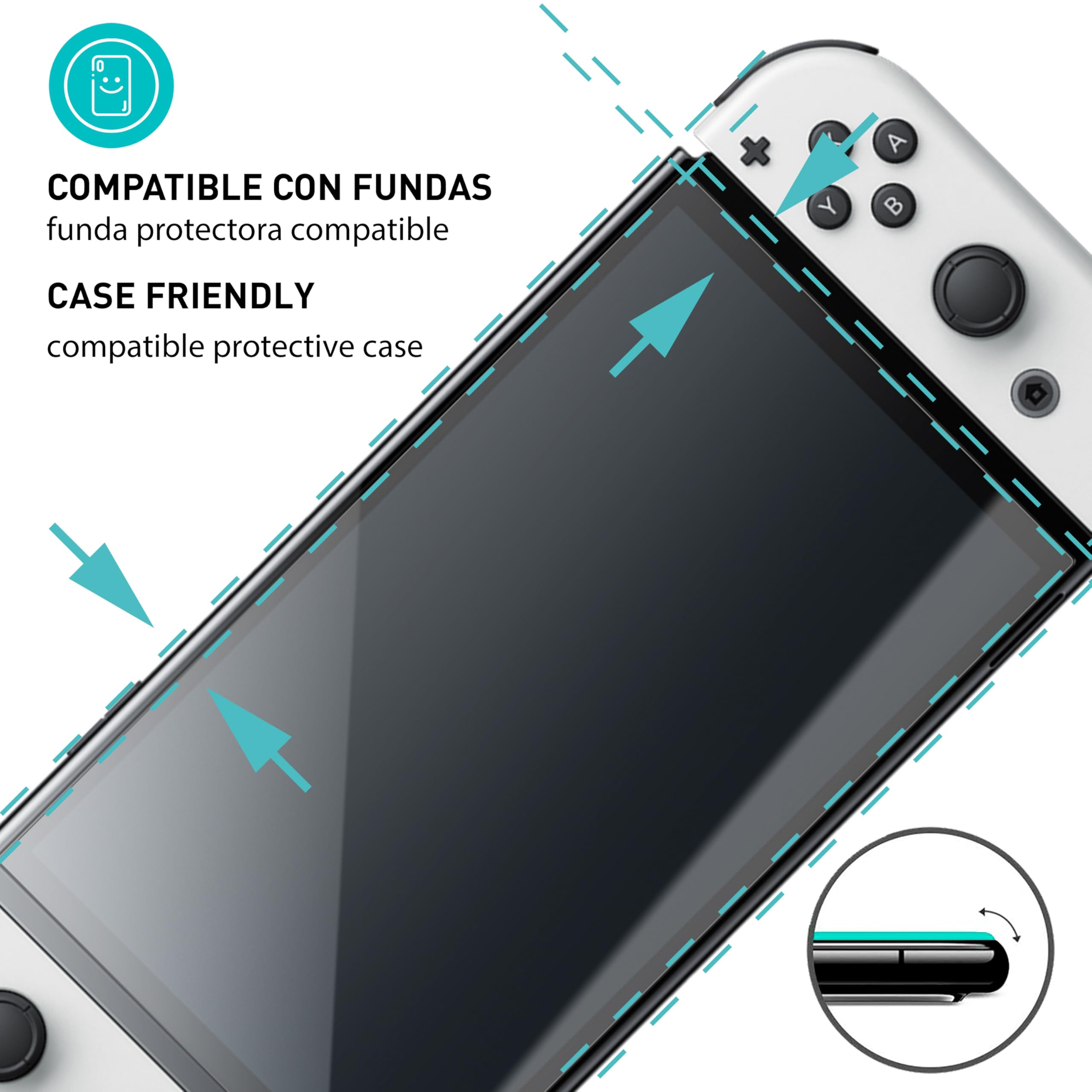 smartect Cristal Templado [2 Piezas, Clear] para Nintendo Switch OLED, Protector de Pantalla HD Antiarañazos, Sin Burbujas, Dureza 9H, 0.3mm Ultra Transparente, Ultra Resistente