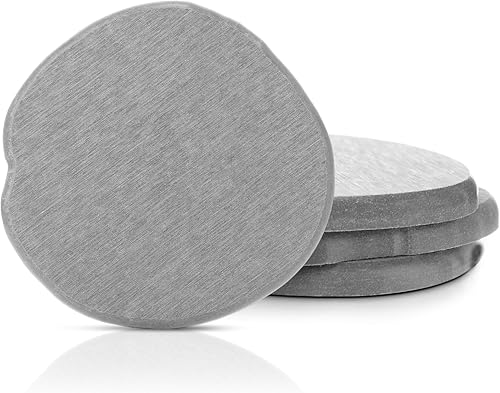Miniatura 15 de Diatomaceous Earth - Juego de 4 posavasos de secado rápido para escritorios, bonito diseño moderno de piedra con elegante estética blanca (4,