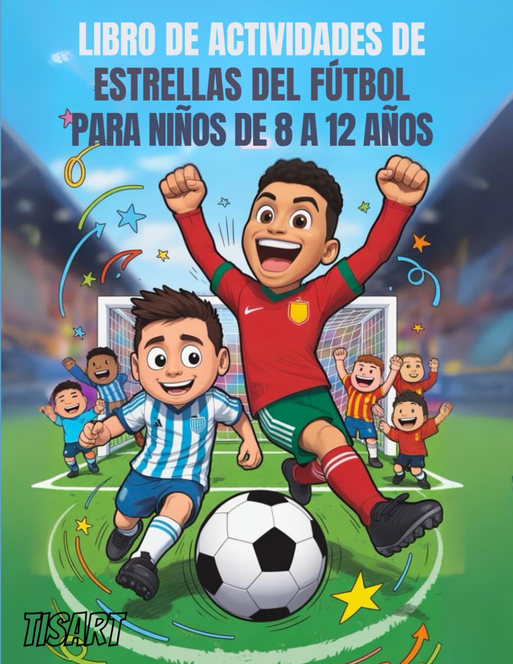 Libro de actividades de estrellas del fútbol para niños de 8 a 12 años: Rompecabezas, juegos y diversión inspirados en los mejores jugadores