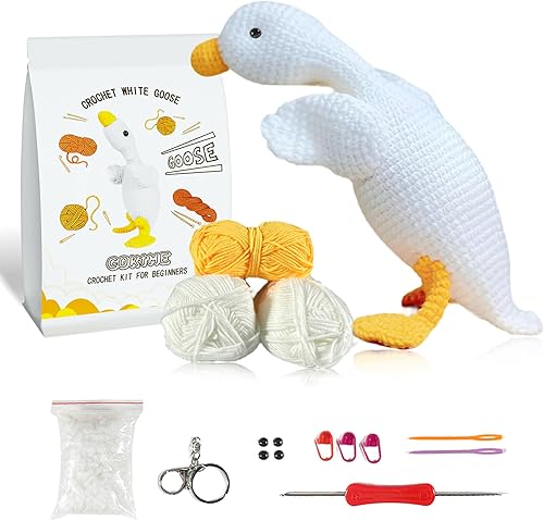 Miniatura 1 de COKTME Kit de ganchillo para principiantes, kit de ganchillo para tejer, kit de ganchillo con tutoriales en video paso a paso, hilo, ganchos,