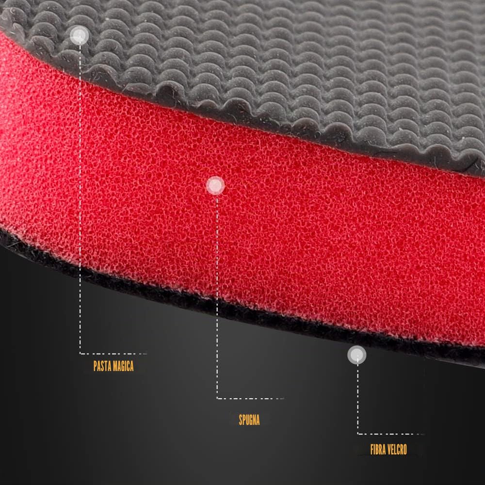 SPTA Clay Bar Pad, 1 disco clay bar da 150 mm e 1 applicatore manuale da 150 mm, per la pulizia Magic Car Pad Cleaning, riutilizzabile e lavabile