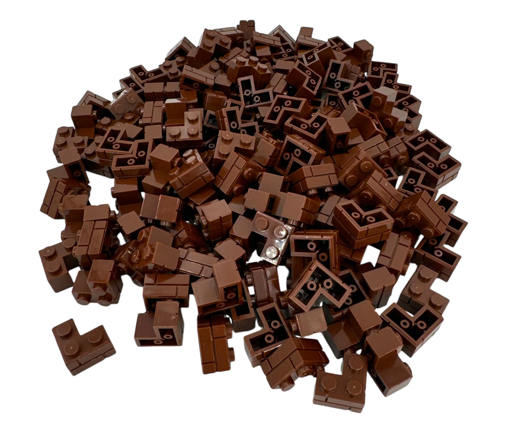 Masonry Profile Bricks 2357 (090 – Marrone) 35 mattoncini angolari da parete angolari, 2 x 2 gommini compatibili