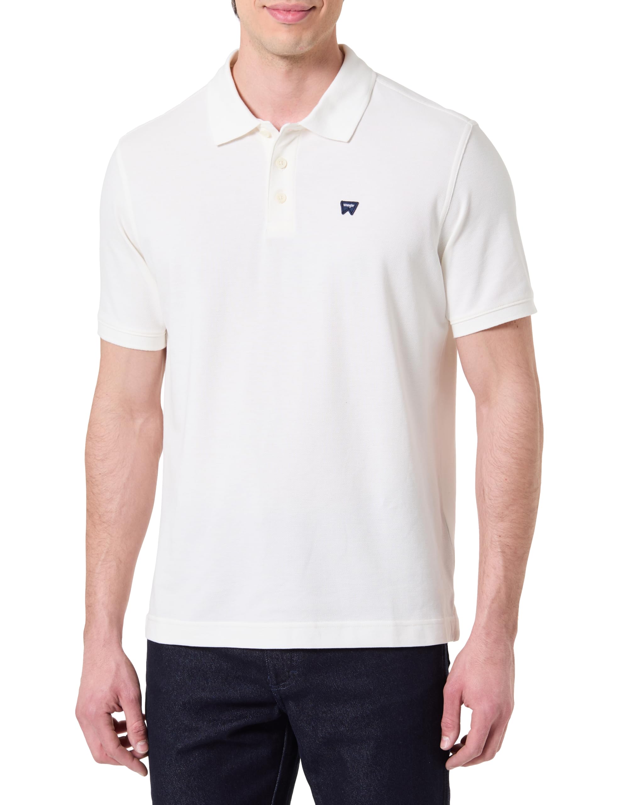 Wrangler Polo Shirt, Worn White, L Men