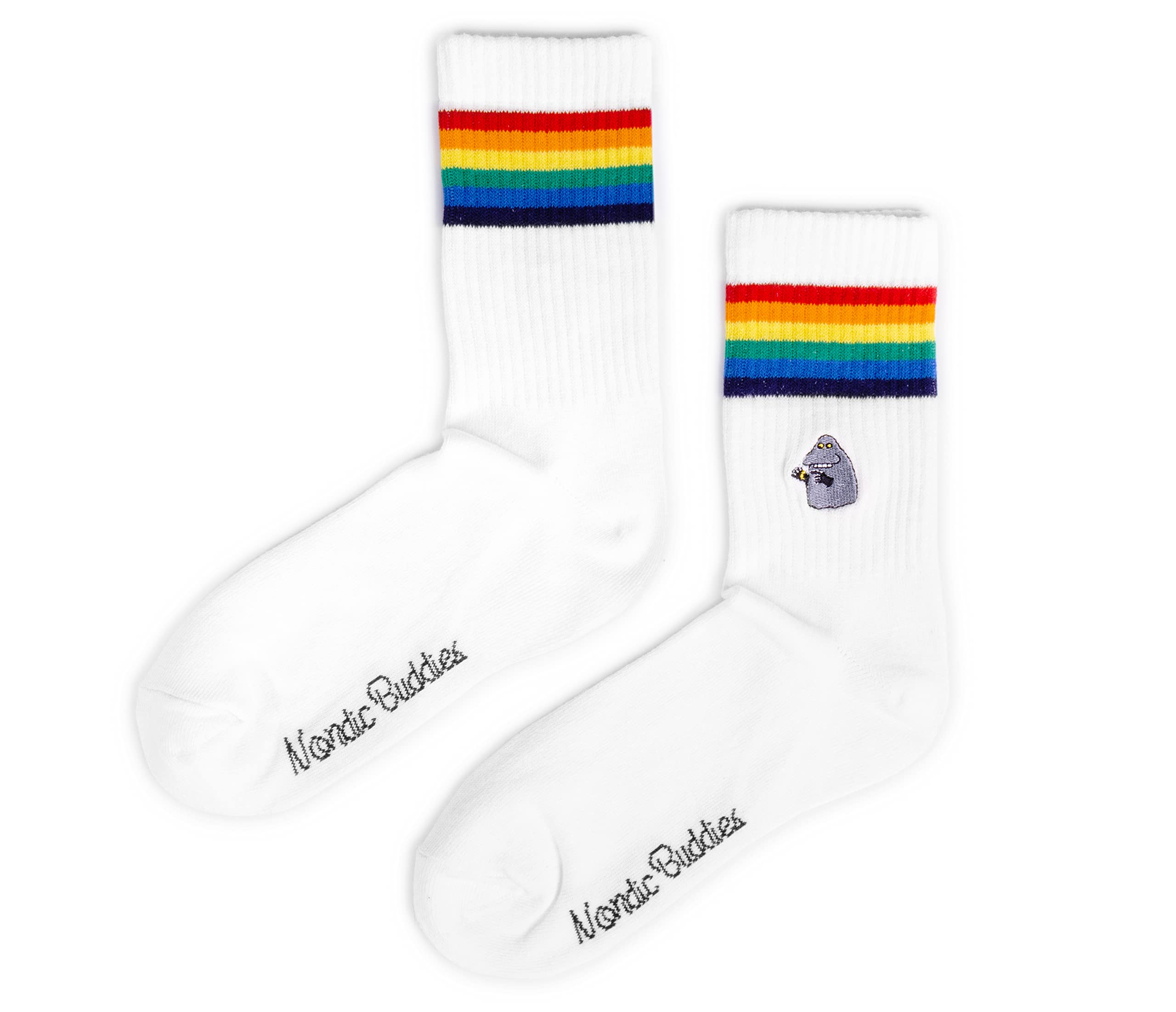 Nordicbuddies Unisex White The Groke Ladies Moomin Socks, Eu36-42