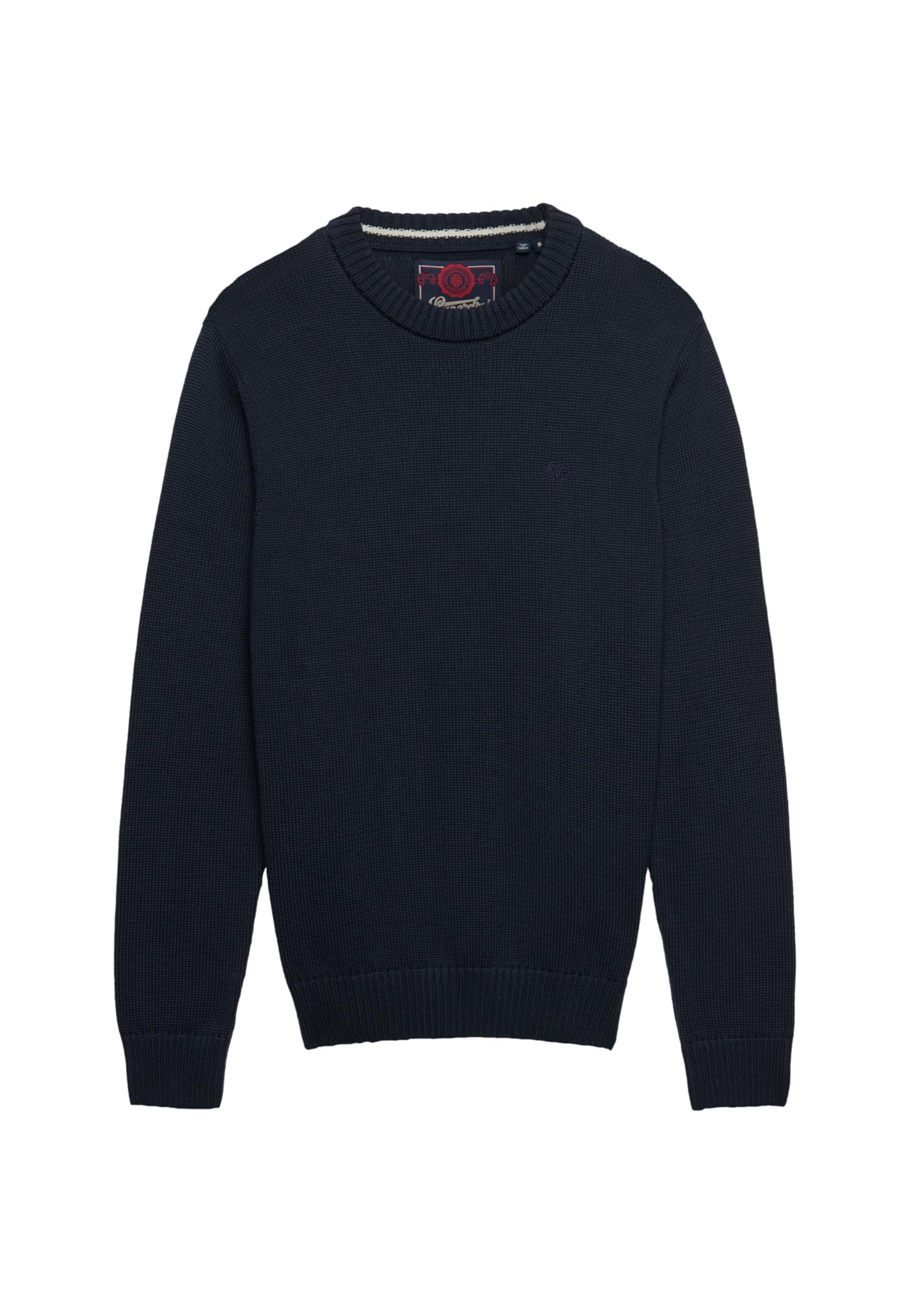 Superdry Men's Bleu Round Neck Sweater Preppy