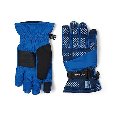 Columbia Kids Coretm III Printed Gloves (Little Kid/Big Kid) Extreme Cold Weather Gloves Collegiate Navy/Warp Plaid/Bright Indigo
