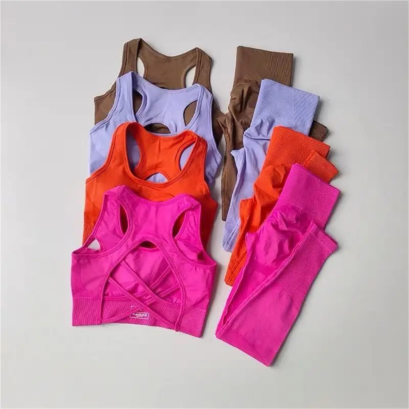Damen Gym Set 2-teiliges Sport-BH-Set for Damen, professionelles Fitness-Tanktop, stoßfeste Lauf-Leggings, Yoga-Anzug