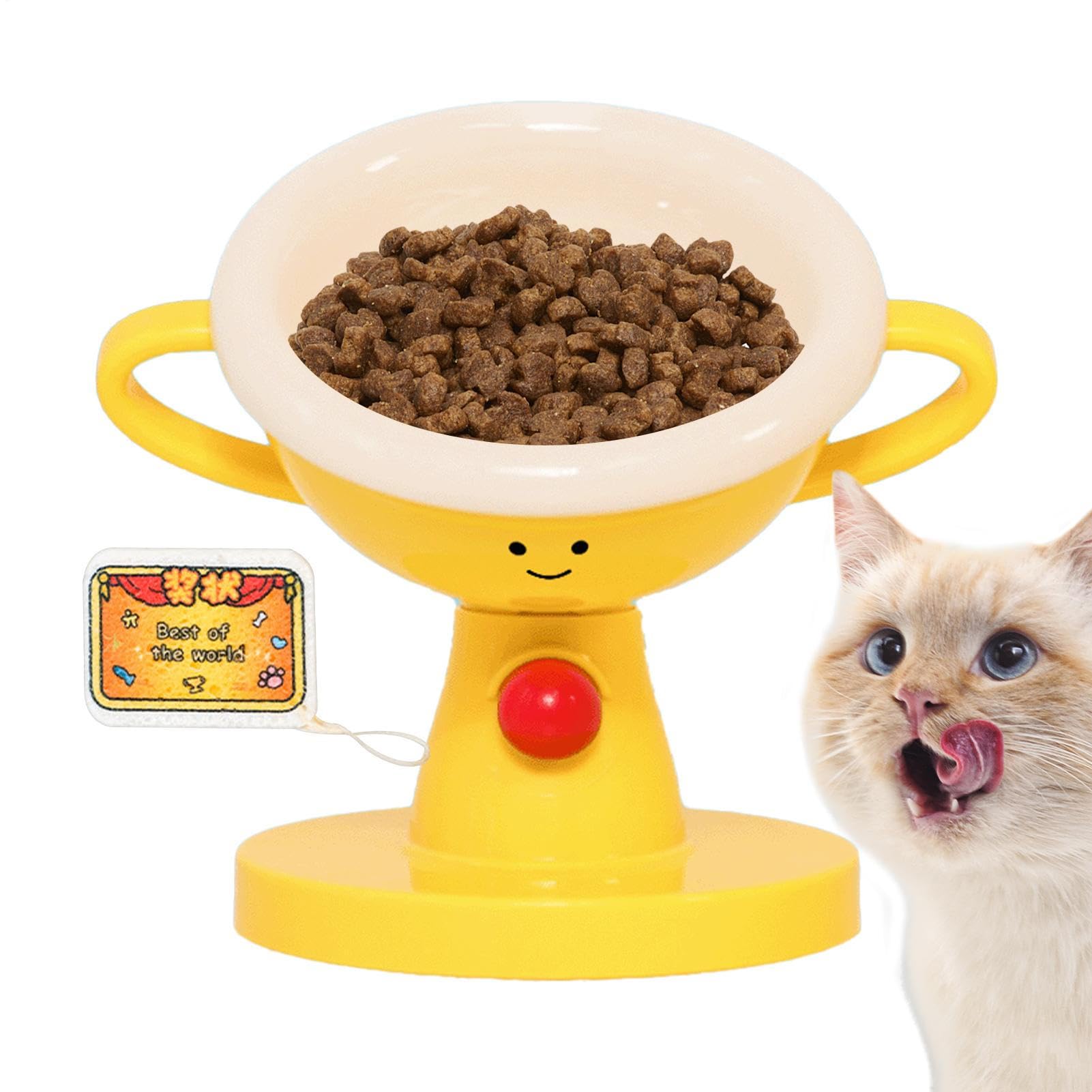 Gamelle pour chat inclinée trophée | Distributeur ergonomique intérieur extérieur