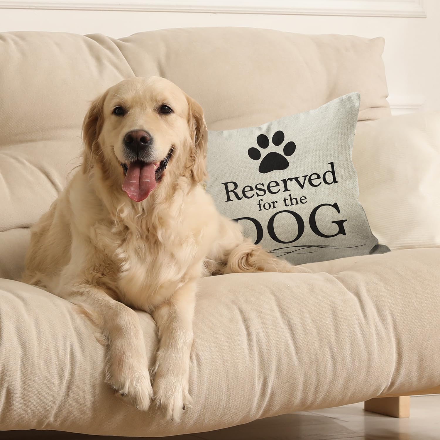 M-Qizi Reserved for The Dog Pillow Covers, 18x18 Pillow Cover, Dog Pillow Case, Dog Owner Gifts for Women Dog Pillows for Small Dogs, Dog Pillows Dog Owner Gifts