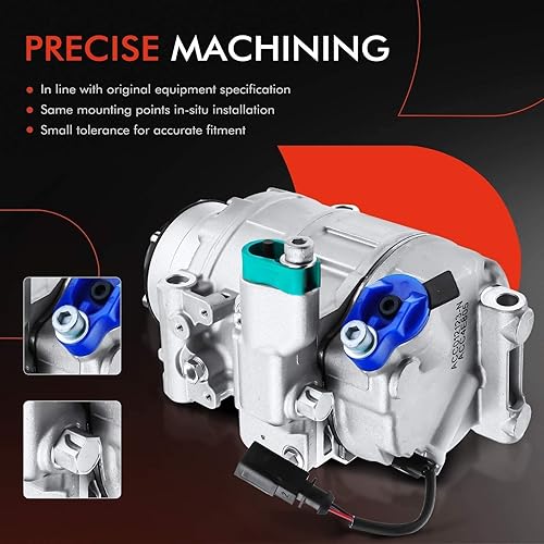 Miniatura 5 de A-Premium Compresor de A/C con embrague compatible con Audi Q7, A6, A6 Quattro, A8 Quattro, Allroad Quattro, R8, RS4, RS5, S4, S5, S6, S8 y