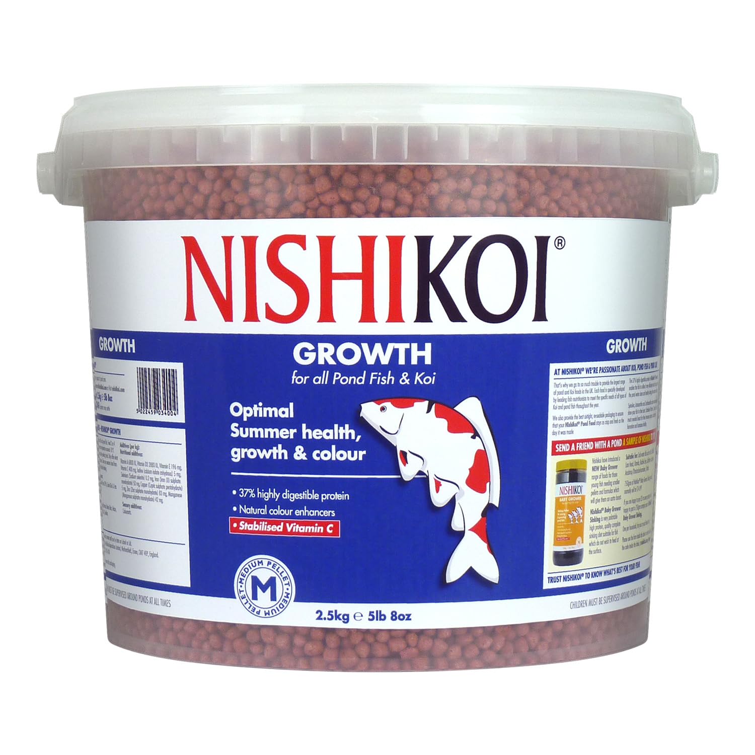 Sponsored Ad – Growth Complete Food for Koi and Pond Fish - Medium Pellets - 2.5kg