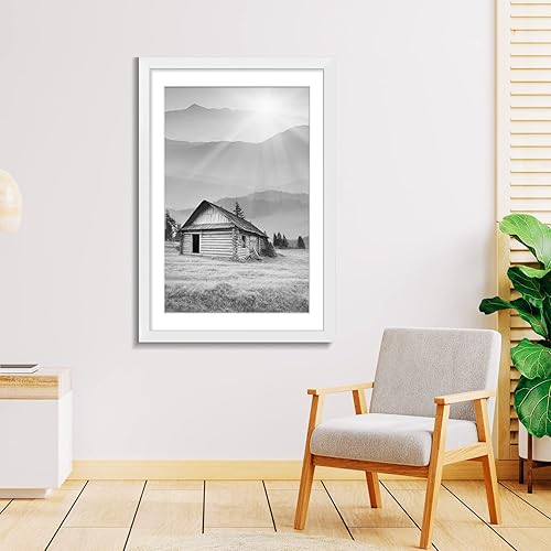 Vista 531 de LaVie Home - Portarretratos de 18 x 24 pulgadas, fotos de 16 x 20 pulgadas con paspartú, de 18 x 24 pulgadas sin paspartú, plexiglás pulido, Negro