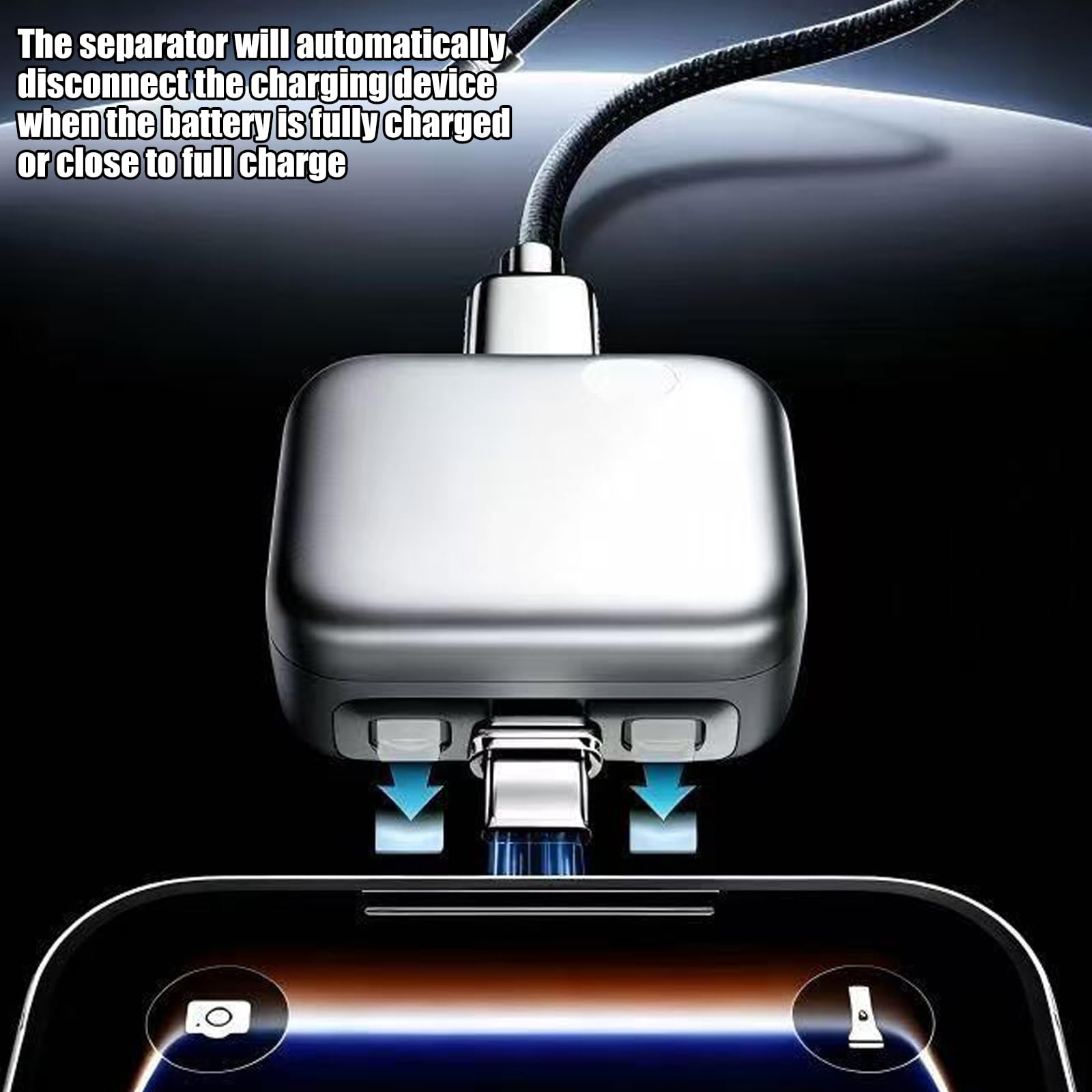 Caricabatterie Intelligenti da 140 W con Funzione spegnimento Automatico e Cavo Staccabile Splitter Ricarica Rapida per telefoni Tablet Laptop Protezione Batteria del Telefono