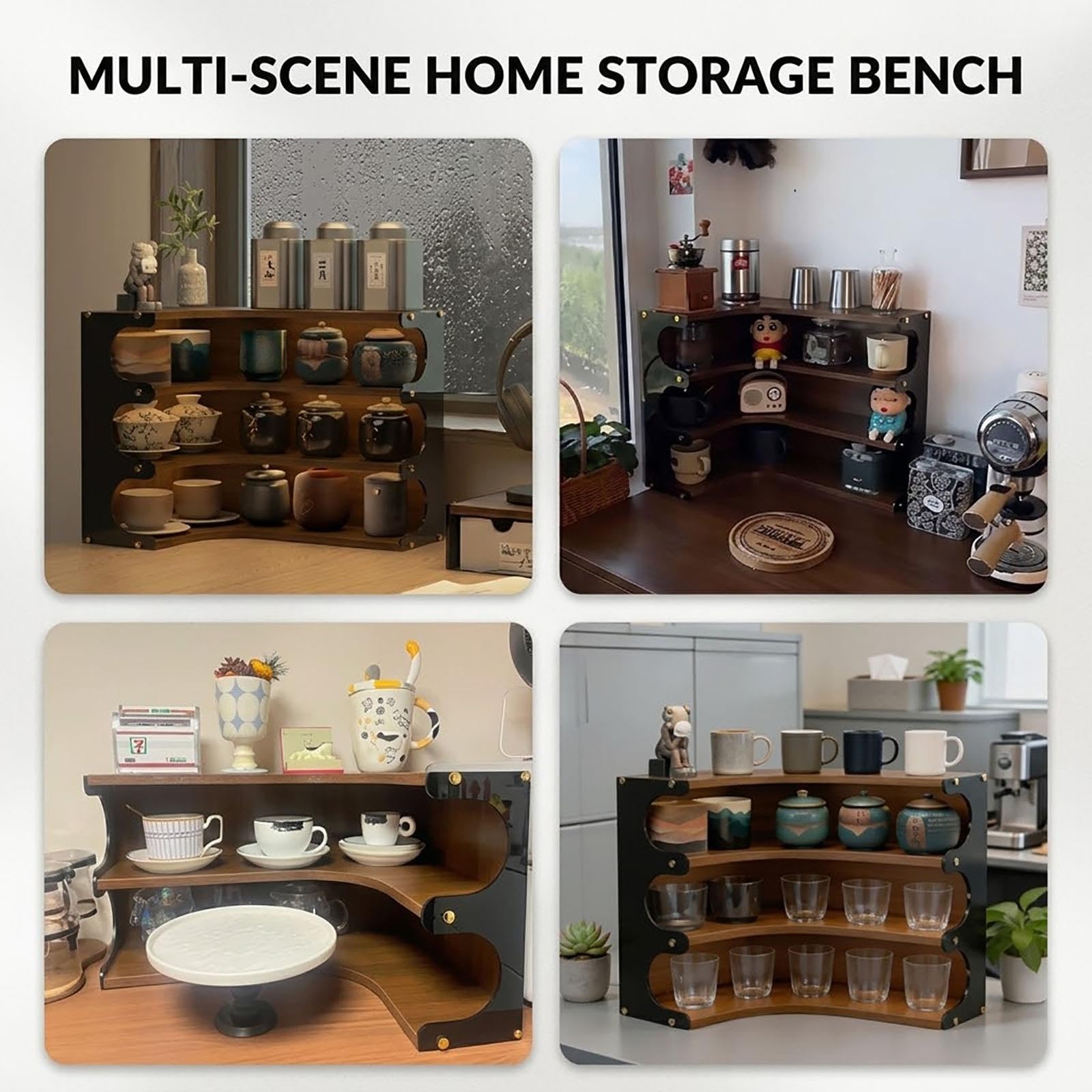 Espositore for Tazze da Caffè, Scaffale Angolare a Parete for Cucina