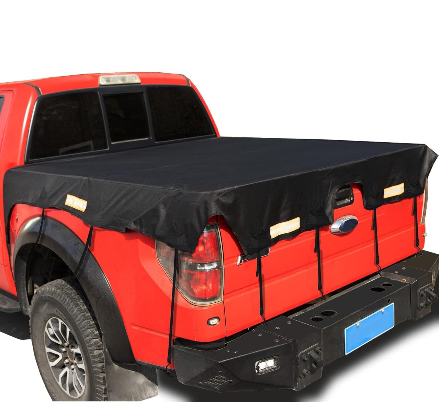 Truck Bed Tarp Cover for Jeep Wrangler JL JLU 2018 2019 2020 2021 2022, Pickup Truck Bed Cover with Bungee Belt Waterproof Oxford Fabric Pickup Cargo Tarp Cover for Rain Sun,A L177*w185