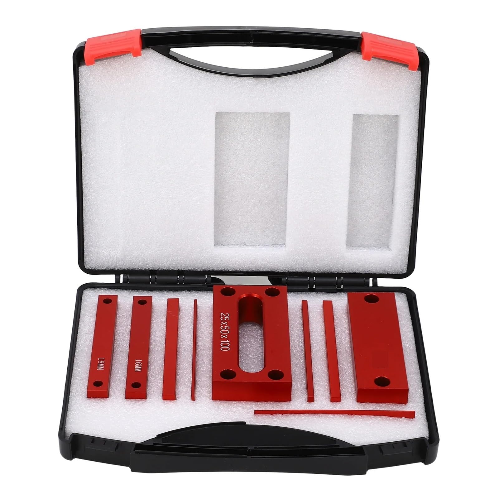 Set di 9 blocchi misura 'altezza in lega alluminio, barre installazione for la lavorazione del legno, strumenti misurazione for fresatrici, seghe da tavolo,Misurazione Di Precisione