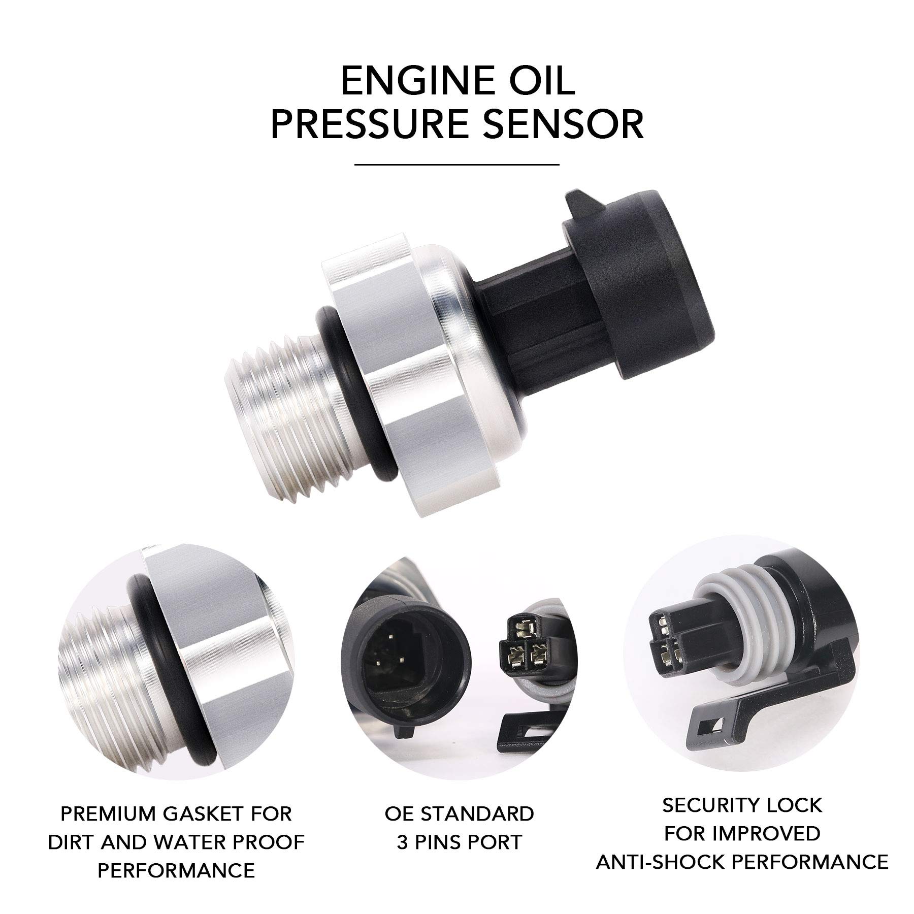 D1846A Engine Oil Pressure Sensor Switch 12677836 with Pigtail Harness