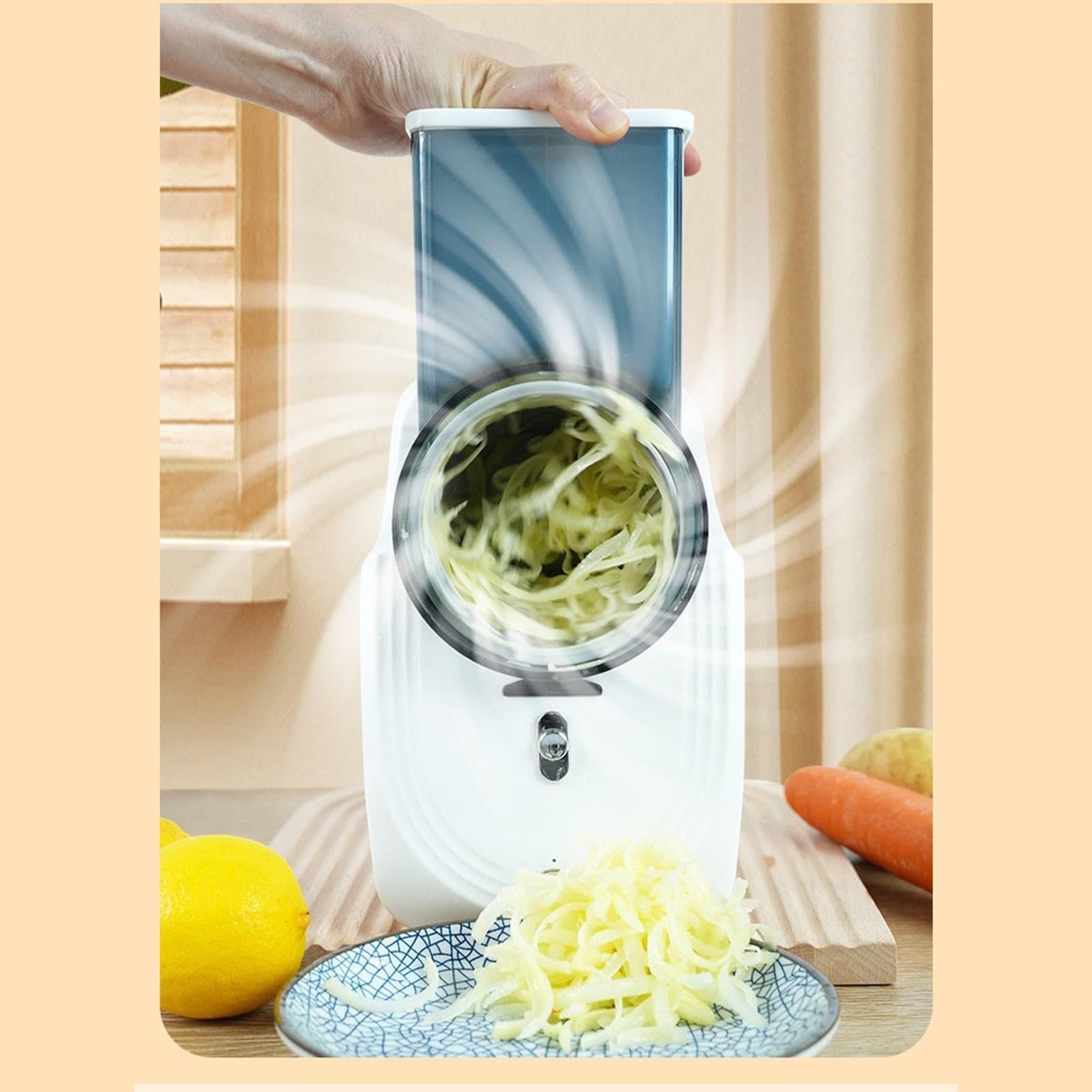 Grattugia automatica per formaggio e affettatrice da cucina | Grattugia elettrica per patate per la lavorazione degli alimenti, catering, ristoranti, preparazione dei pasti, cucina, casa