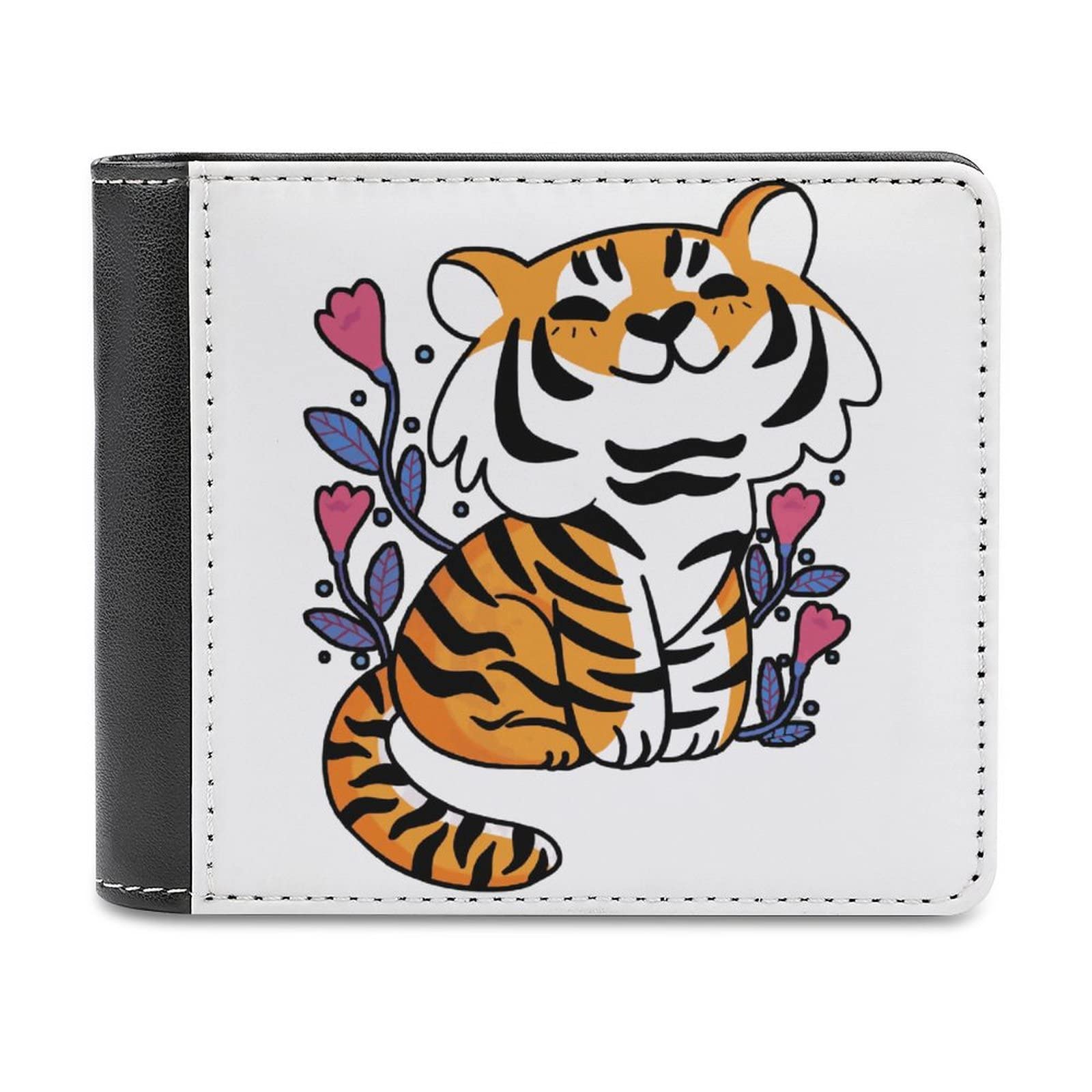 Amazon.co.jp: 財布 二つ折り財布 可愛い 虎 タイガー 花柄 寅虎 