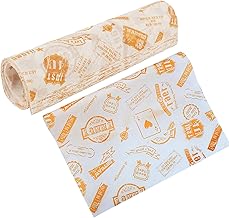 50 PCS Food Grade Wrap Paper, Deli Wrap Greaseproof Paper Waterproof Wax Paper Sheets Food Basket Paper Food Wrapping Tissue Sandwich Wrap Paper Sandwich Cake Paper for Sweets Cheese Baking Burger