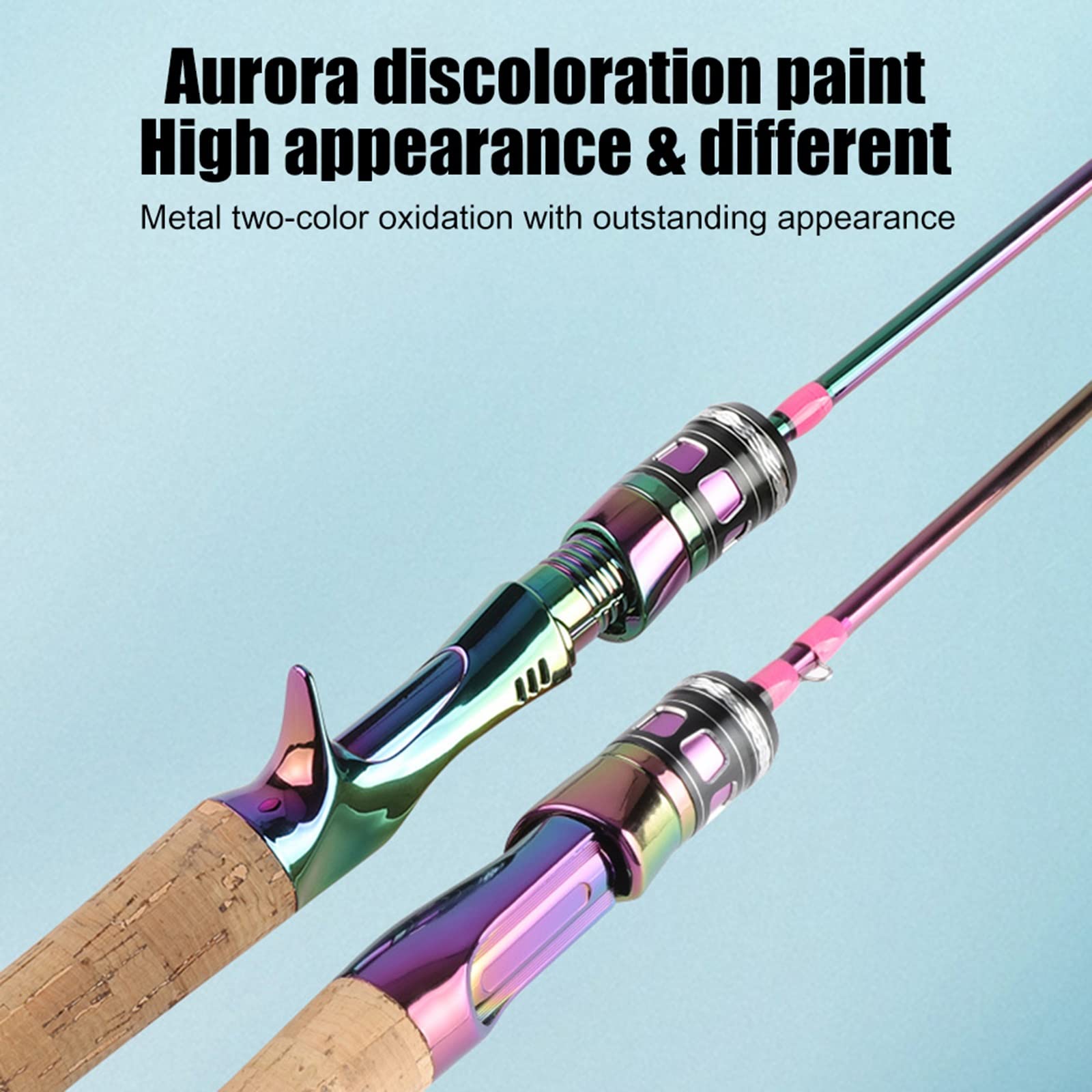 Wędka Przenośna wędka Spinning Casting Pole Lure Ultra Light 2 sekcje Spinning Casting Pole Sprzęt wędkarski Zestaw wędek Przenośna wędka podróżna (Color : Style A 1.68)
