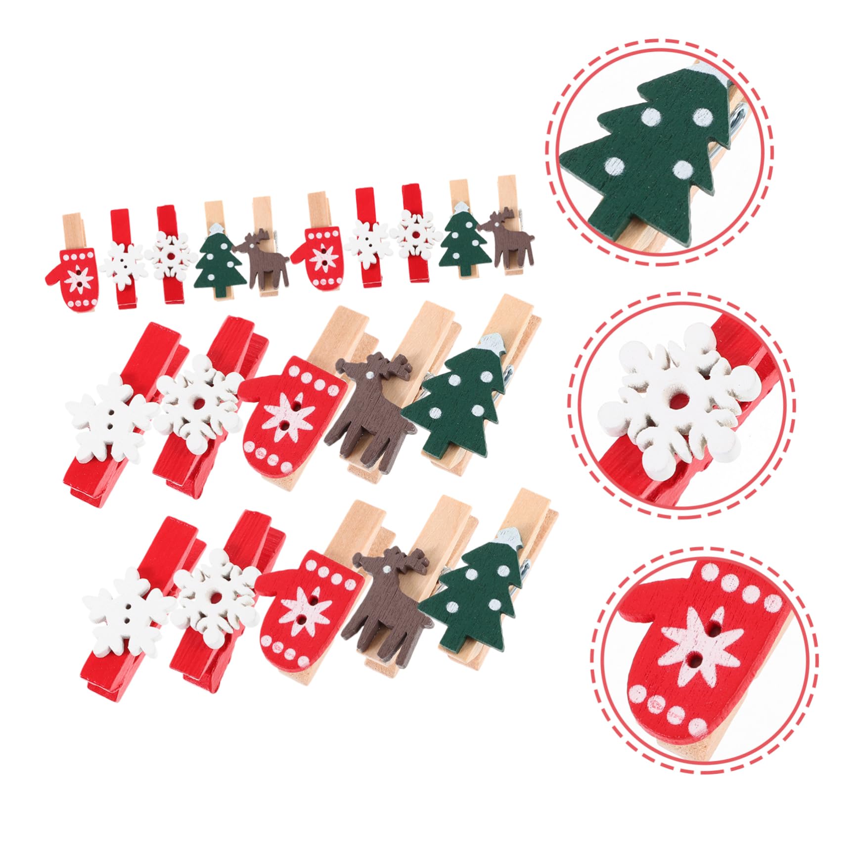 500 STK Nachrichtenordner weihnachtsbasteln Weihnachts basteln weihnchtsdeko weihnachtliche dekorative Clips Mini-Weihnachtswäscheklammern Dekorative Fotoclips Fotohalterclip Eisen
