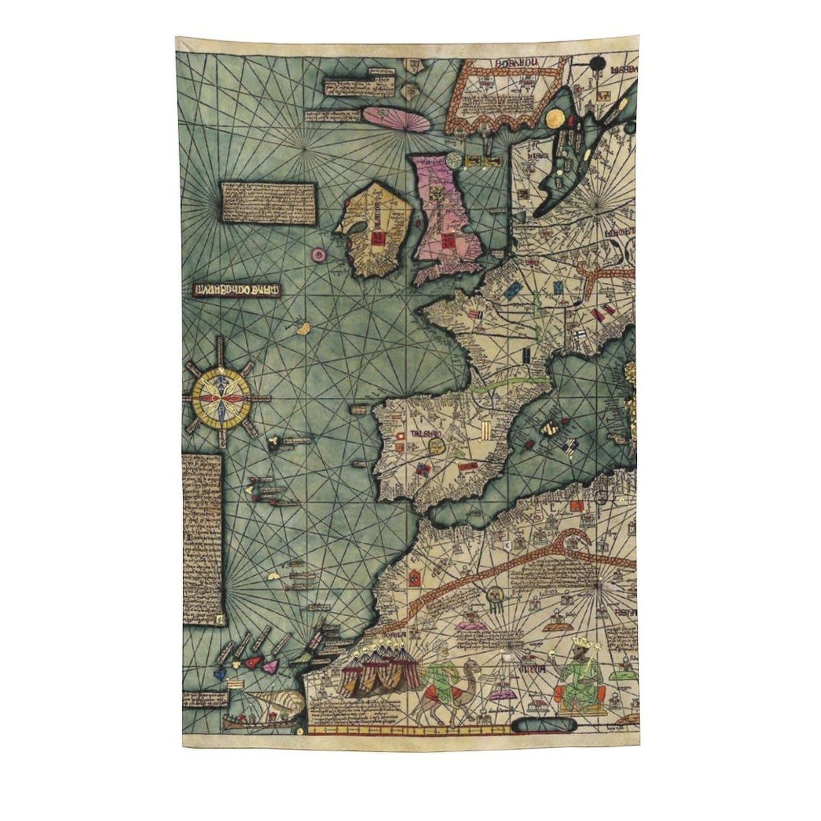 Poster mit Weltkarten-Motiv, Retro-Kunstdruck, Wandteppich, Geschenke, Foto, Bild, Malerei, Wandteppich, Raumdekoration, Heimdekoration, 152,4 x 228,6 cm, 39 Stück