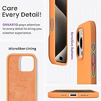 Vista 20 de ORNARTO Funda compatible con iPhone 15 Pro de 6.1 pulgadas, silicona líquida de 3 capas cubierta completa de goma de gel suave, funda protectora